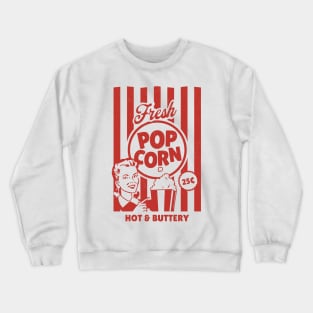 Fresh Popcorn Sign Costume for Halloween Funny Retro Vintage Crewneck Sweatshirt